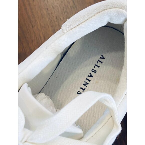 ALLSAINTS Trish Leather Sneakers in Chalk White 37 7 New with box Womens Kicks - Picture 9 of 15